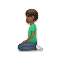 Man Kneeling- Medium-Dark Skin Tone emoji on LG